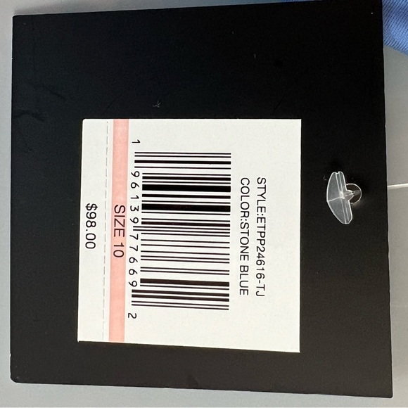 NWT Ellen Tracy Stone Blue One Piece Swimsuit 10 - Picture 6 of 6